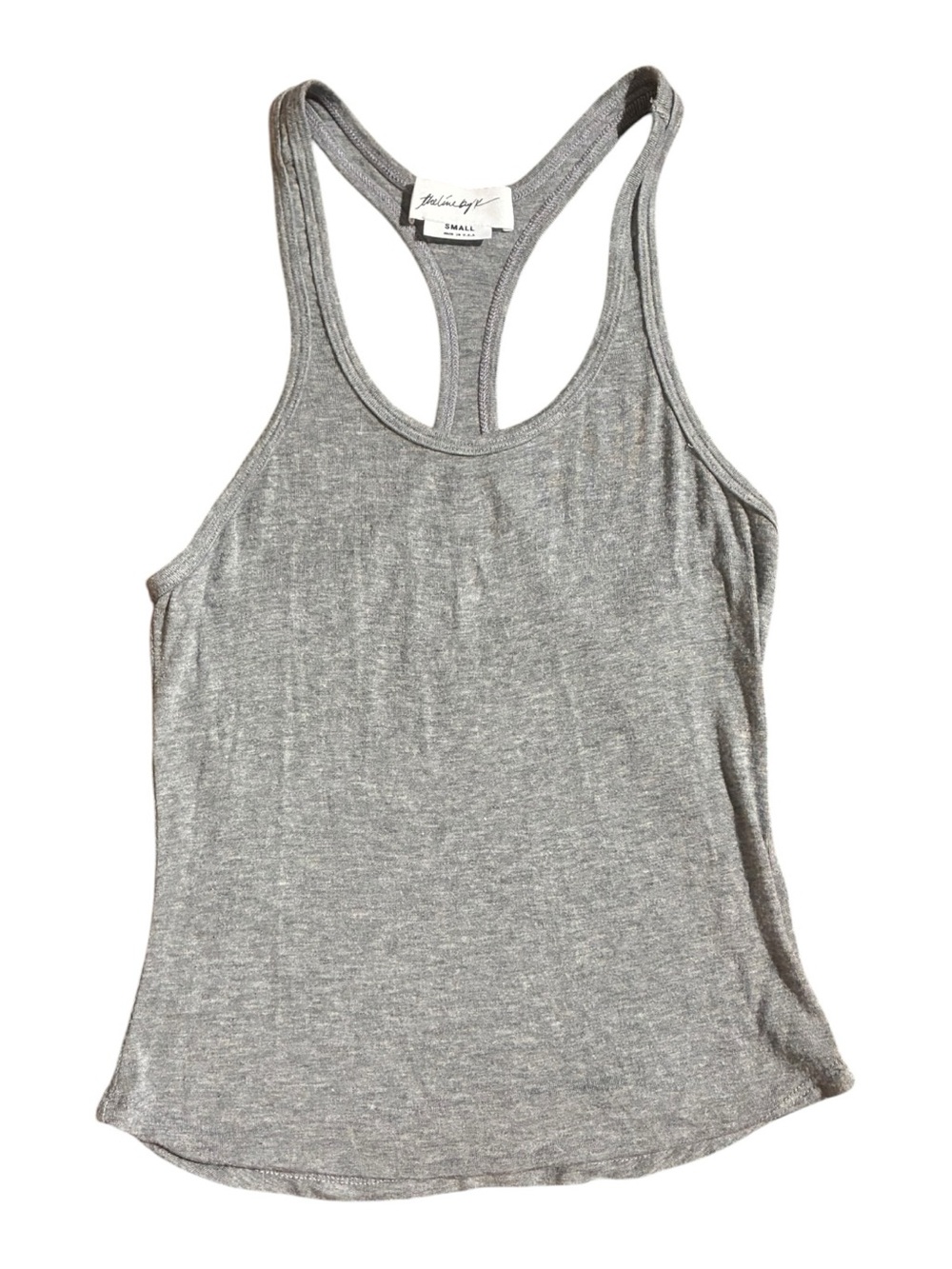 The Line By K Gray Ribbed Racerback Tank